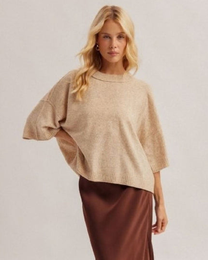 Half Sleeve Boxy Sweater