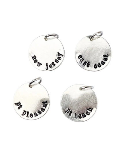 Sterling Silver Large Beach Town Disc