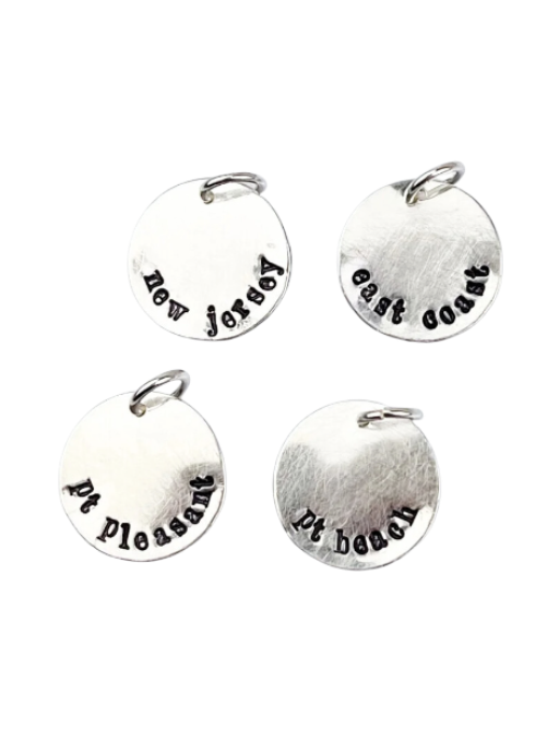 Sterling Silver Large Beach Town Disc