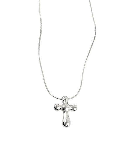 Bubble Cross Pendant Necklace
