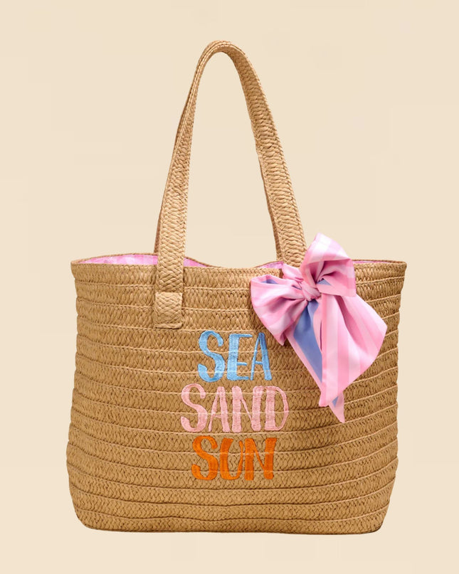 Sea Sand Sun Straw & Sun Tote Bag