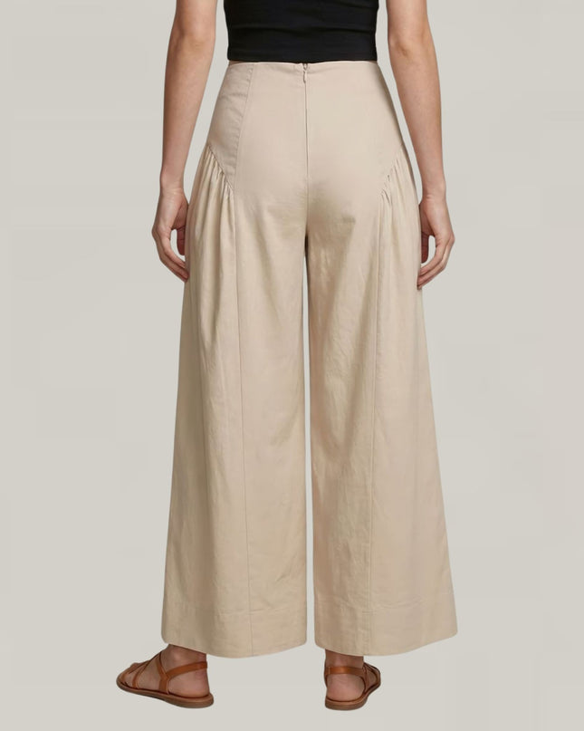 High Waist Wide Leg Culotte Pants