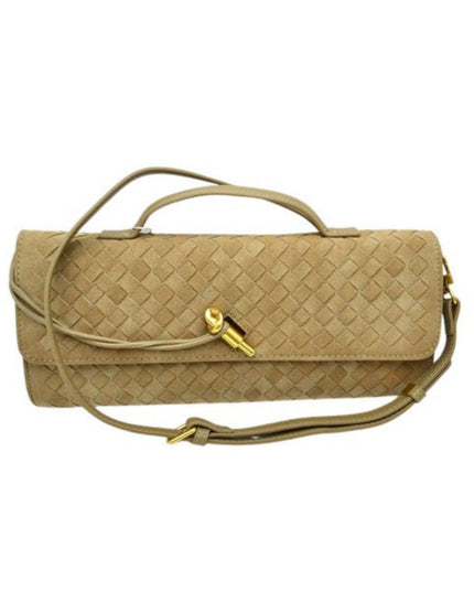 Suede Rectangle Clutch Crossbody Bag