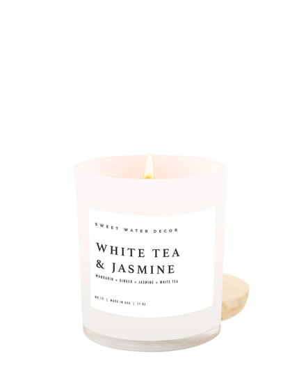 White Tea & Jasmine 11oz White Candle Copy