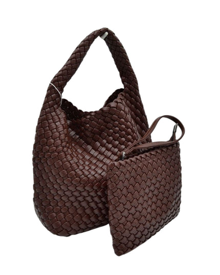 Woven Shoulder Bag & Wristlet