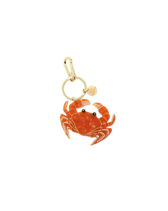 Crab Hand Painted Bag Charm Keychain