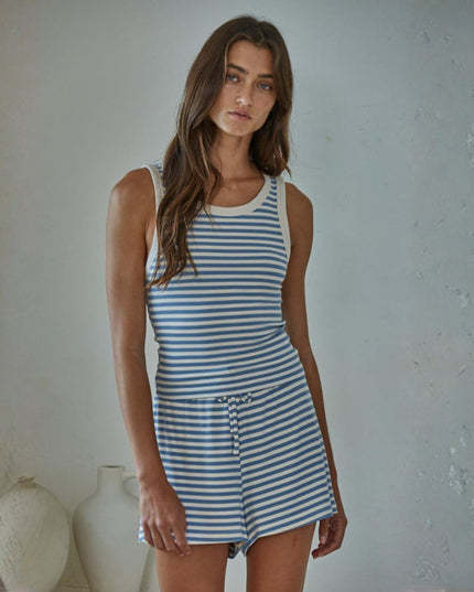 Alexys Striped Round Neck Tank Top