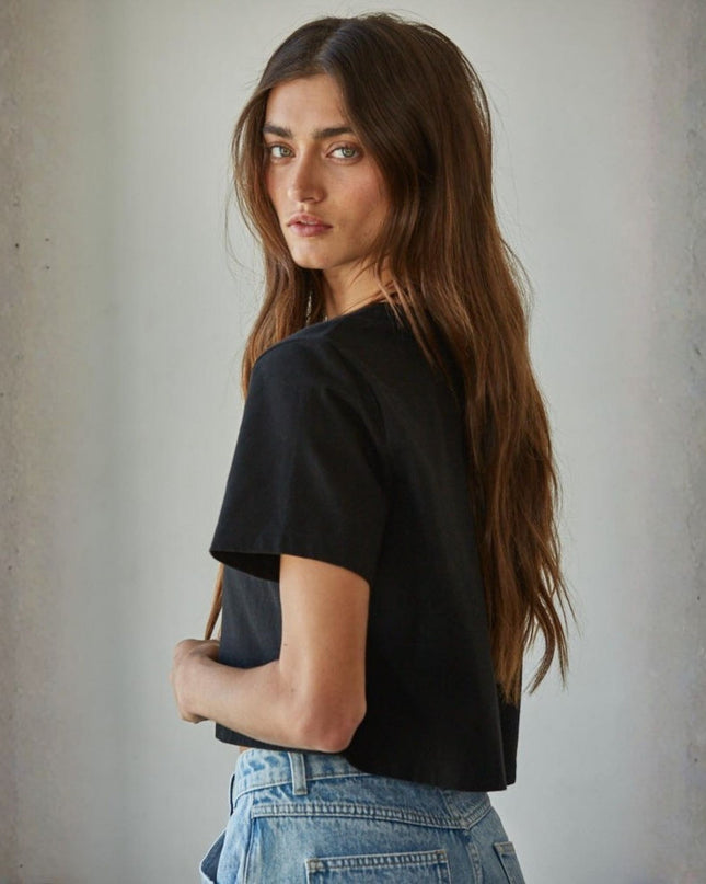 Everyday Cropped Short Sleeve Tee