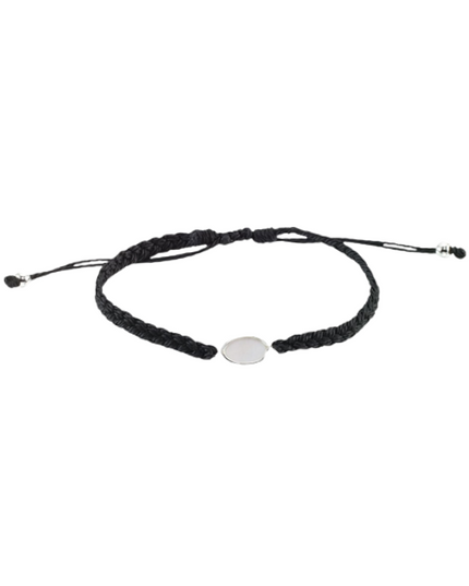 Single Pearl Braided Cord Anklet