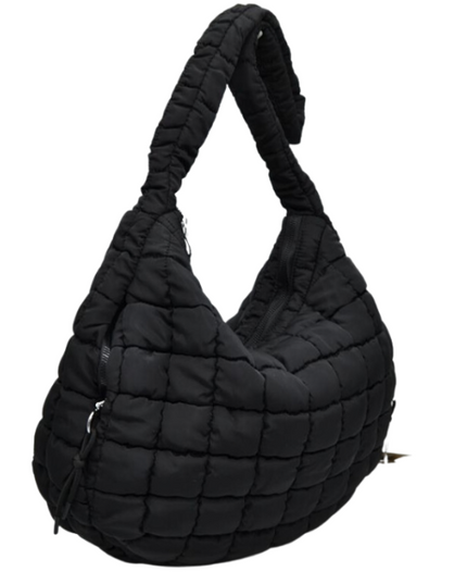 Squared Hardware Detail Single Strap Puffer Tote
