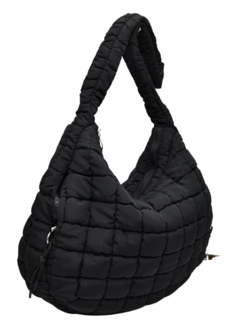 Squared Hardware Detail Single Strap Puffer Tote