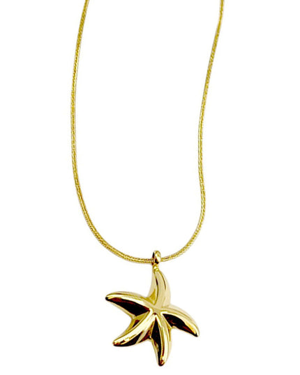 Starfish Pendant Snake Chain Necklace