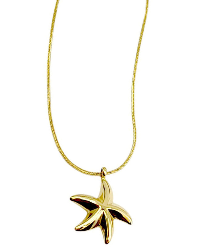 Starfish Pendant Snake Chain Necklace