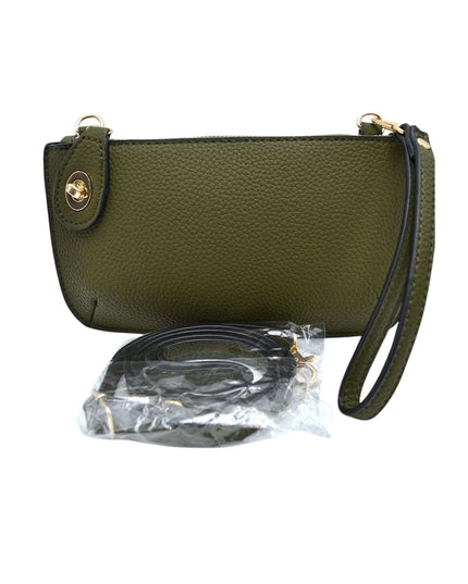 Twist Closure Small Wristlet Crossbody Bag
