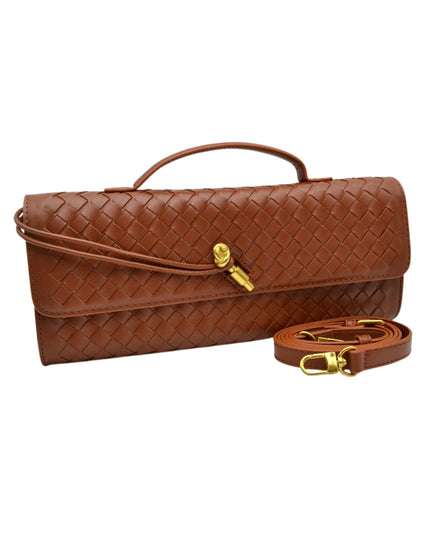 Woven Skinny Clutch Crossbody Bag