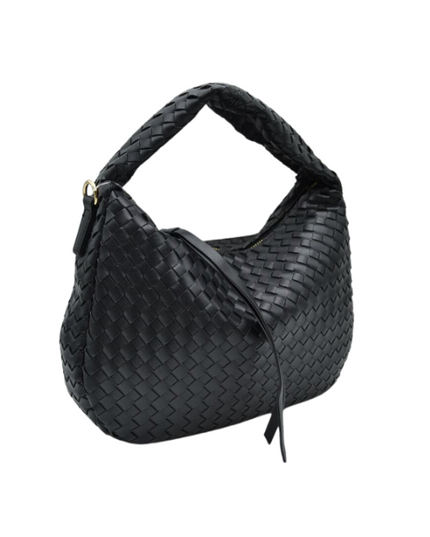 Braided Leather Shoulder Bag