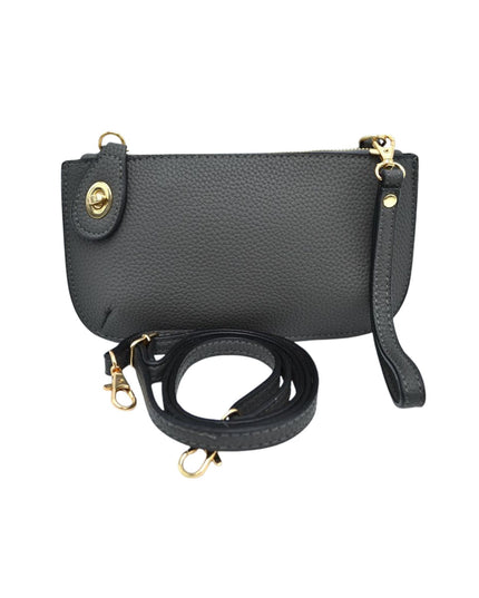 Twist Closure Small Wristlet Crossbody Bag