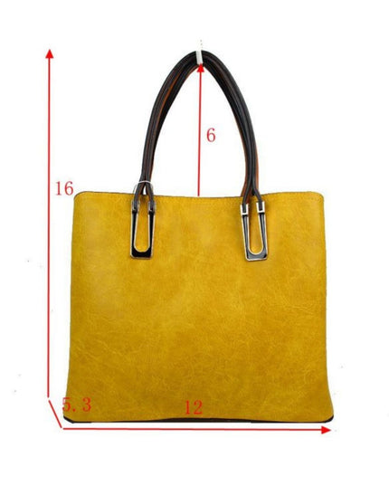 Chestnut Strap Shoulder Bag With Rustic Finish