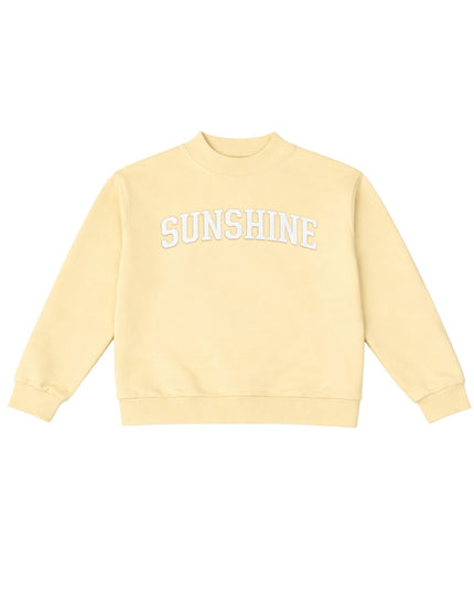 Sunshine Embroidered Terry Mock Neck