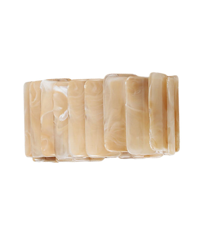 Rectangle Resin Shell Wide Stretchable Bracelet