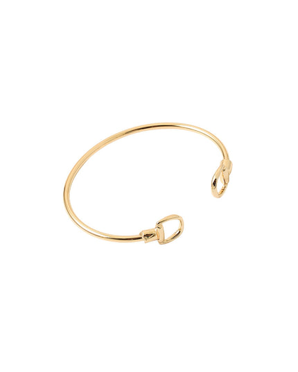Buckle Tip Thin Metal Cuff Bracelet