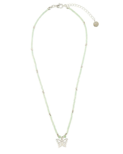Butterfly Charm Beaded Necklace
