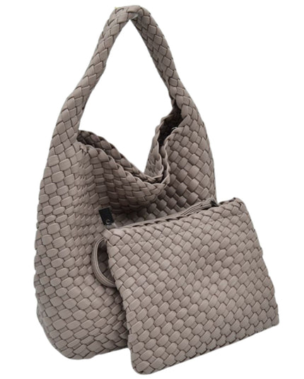 Woven Shoulder Bag & Wristlet