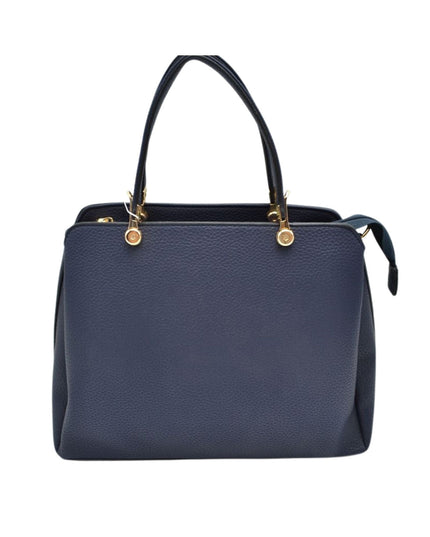 Solid Clutch Hand Bag With Gold Clasps