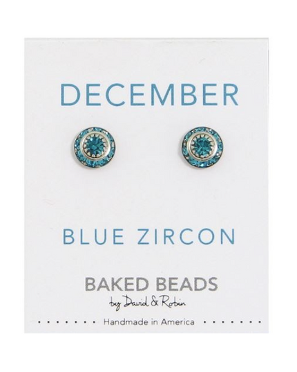 Crystal Birthstone Stud Earrings