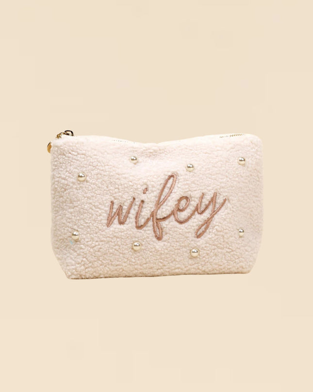 Wifey & Pearls Teddy Pouch