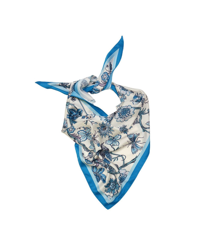 Floral Pattern Triangle Scarf