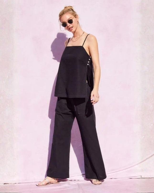 Wide Leg Linen Pants