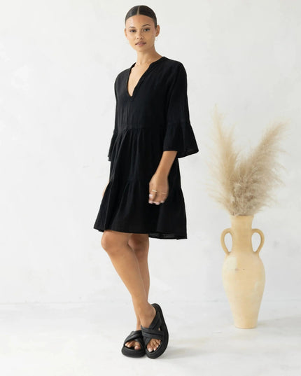 Gabbi V Neck Crochet Detail Dress