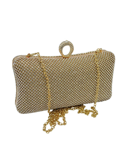 Rhinestone Studded Clutch Crossbody Evening Bag