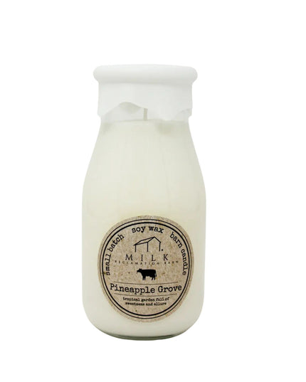 Pineapple Grove Milk Bottle Candle