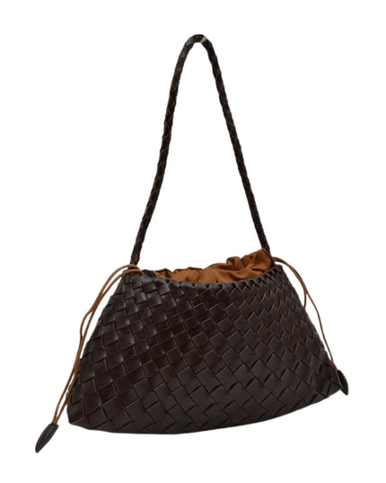 Woven Drawstring Shoulder Bag