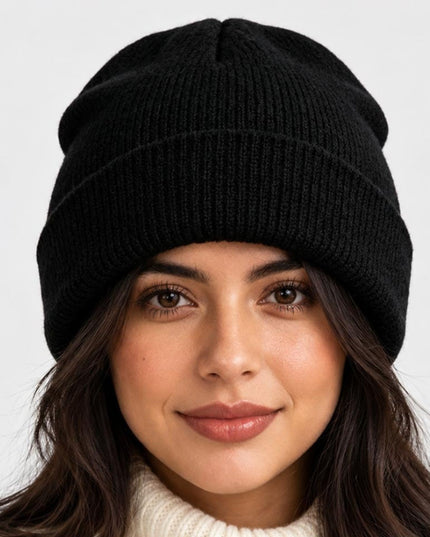 Soft Satin-Lined Solid Knit Winter Beanie Hat