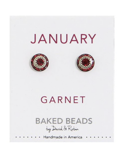 Crystal Birthstone Stud Earrings