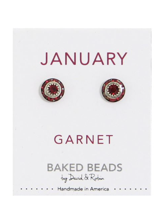 Crystal Birthstone Stud Earrings