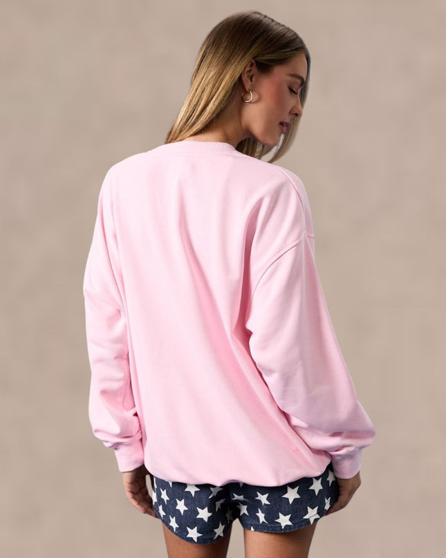American Flag Crew Neck Sweatshirt