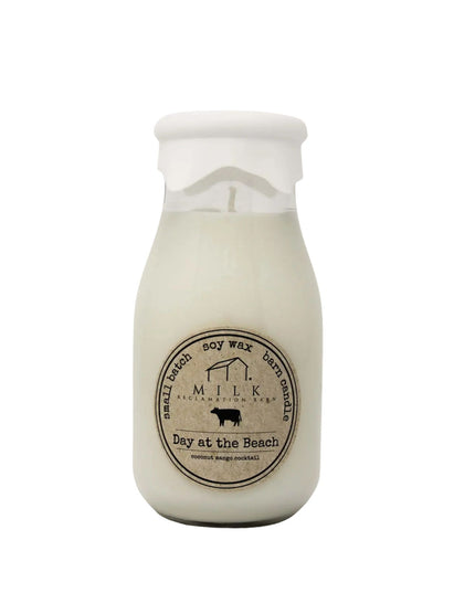 Day At The Beach Milk Bottle Candle