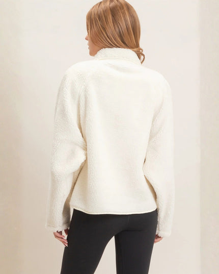 Sherpa Fleece Button Down Jacket
