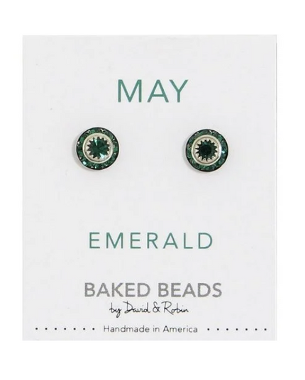 Crystal Birthstone Stud Earrings