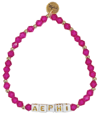 AEPi Sorority Letter Block Bracelet