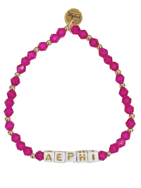 AEPi Sorority Letter Block Bracelet