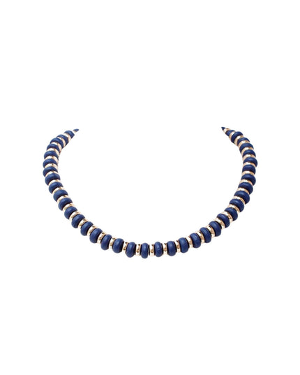 Candy Disc Bead Gold Metal Beaded Necklace