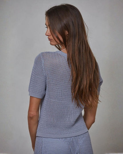 Aidan Top Open Knit Sweater