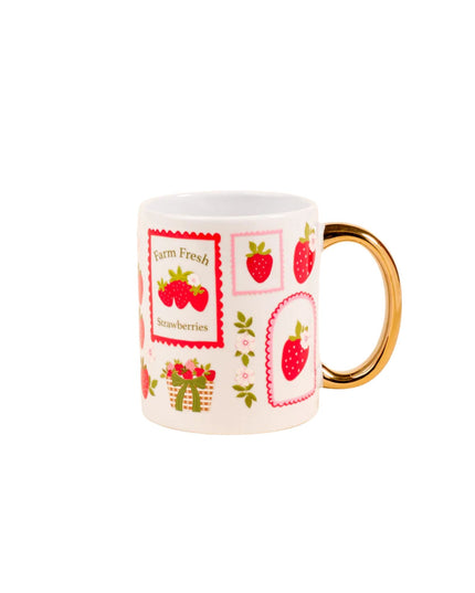 Strawberry Fields 11 oz Cozy Cute Ceramic Mug