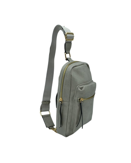 Single Strap Multi Zip Sling Bag