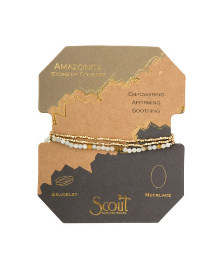 Delicate Stone Wrap Bracelet/Necklace